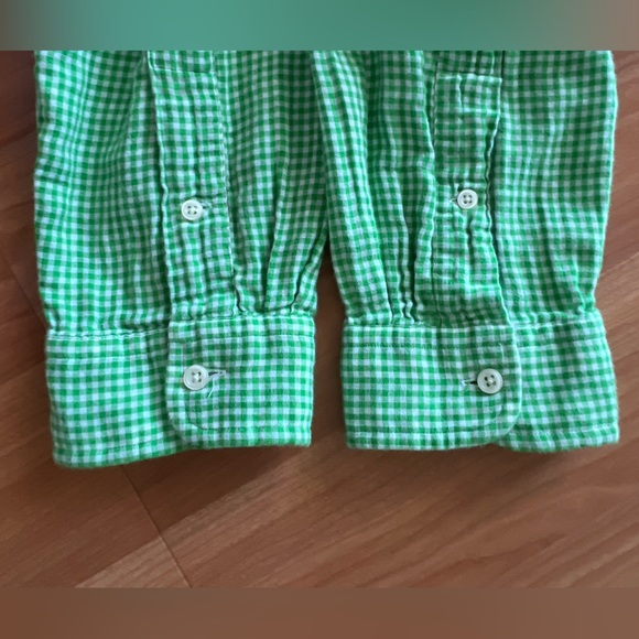 Ralph Lauren Men’s Green Lined Cotton Casual Button Down Shirt Size XL - Picture 8 of 12